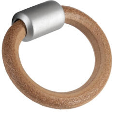 WALTECO Izola bútorgomb bőr matt króm (WT-7417)