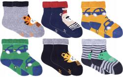 YOCLUB 6 db-os pamut meleg fiú frottír zokni szett, Size 20/22, YO! (SKF-003C-AA00#020022)
