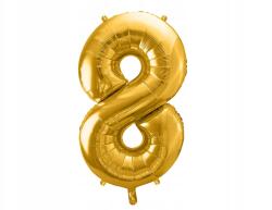 Party Deco Fólia lufi, Size 86cm, arany, Party Deco