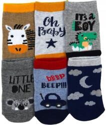 YOCLUB 6 db-os csecsemő zokni, Size 3-6m, pamut