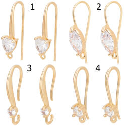  18K Aranyozott Cirkónia Strasszos (2) Fülbevaló