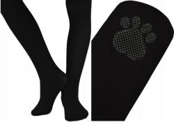 Noviti Fekete Harisnyanadrág, Size 116/122, mancsokkal, bordázott, lányoknak