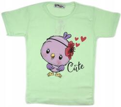 Atabay Póló Kislányoknak Rövid Ujjú Blúz Madárka 110/116 P15