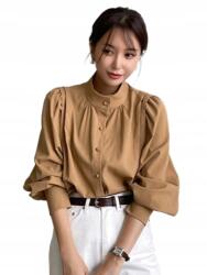 Shein Női Ing Bézs Hosszú Ujjú S