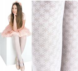 Noviti Mikroszálas Harisnyanadrág, 30 Den, fehér virágmintás, Size 140/146