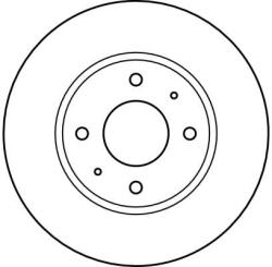 TRW DF4054 féktárcsa, 24mm, fekete, szellőző, 281mm, Első tengely