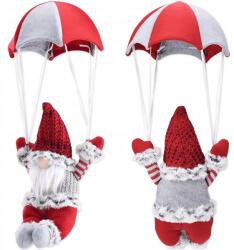 MEMFLOW Manó Mikulás Karácsonyi Ejtőernyő Dekoráció, 45cm, karácsony (SKRZAT KRASNOLUDEK ZE SPADOCHRONEM MEMFLOW)