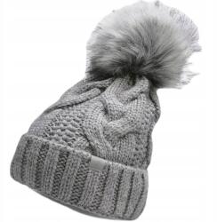 4F Női Téli Sapka, pomponnal, Size S, meleg, vastag, 4F (H4Z22-CAD010-27M JASNY SZARY)