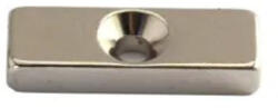 Magnetrend Magnet neodim bloc 30mm x 10mm x 5mm cu orificiu su sanfren (10310030)