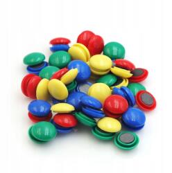  Mágneses táblagombok, kerek, mix színek, 30mm, 50db (Bomevarica1973258)