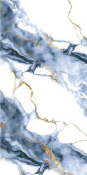 Asian Granito Gresie rectificata tip marmura, Classica Aqua High Glossy, 60x120cm, alb, albastru, finisaj lucios (4000000577553)