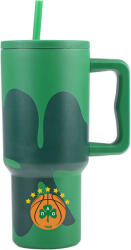 Estia Home Art Straw Tumbler XL Save the Aegean Reciclabil Pahar cu mâner Termos Oțel inoxidabil Fără BPA 900ml Panathinaikos BC Edition cu Pai și Mâner 01-35983 (01-35983)