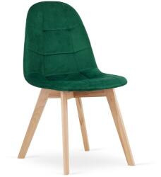 ARTOOL Scaun bucatarie/living, Artool, Bora, catifea verde, picioare lemn natur, 44.5x54x81.5 cm (3757_1)