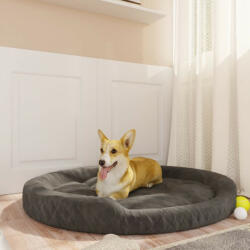 vidaXL 110x90x23 cm dark grey plush 171387