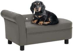 vidaXL Dog sofa 83x45x42 cm grey pleather 171092