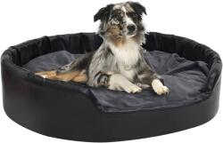 vidaXL 99x89x21 cm black/dark grey plush/pleather 171268
