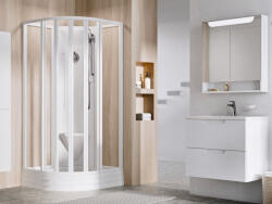 RAVAK Supernova ASBKP6 90x90 zuhanybox fehér+transparent - szerelvenycenter