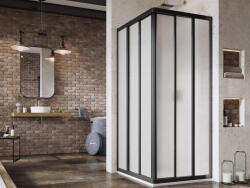 RAVAK Supernova ASRV3-75 zuhanykabin-198 fekete+pearl - szerelvenycenter