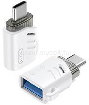 XO adapter (USB aljzat - Type-C, OTG) FEHÉR (XO_XO-NB256B) (XO_XO-NB256B)