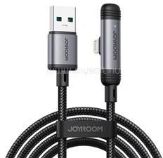 JOYROOM S-A56 ENJOYX SERIES adatkábel (USB - lightning, 3A, gyorstöltő, 120cm, 90 fokos, cipőfűző) FEKETE (JOYROOM_S-A56_AL) (JOYROOM_S-A56_AL)