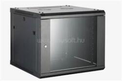 HIKVISION rack szekrény - 19" fali kivitel (9U, 600x450x500, fekete, egyrekeszes, üvegajtós, max. 40 kg) (DS-XS6409-S/B) (DS-XS6409-S/B)
