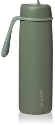 b.box Stainless Steel Thermos Bottle sticlă termos cu pai Olive 690 ml