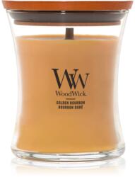 WoodWick Opulent Wood Golden Bourbon ароматна свещ с дървен фитил (hearthwick) 275 гр