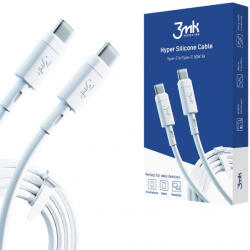 3mk Protection Cablu Date si Incarcare USB-C - USB-C 3MK Hyper Silicone, 60W, 1m, Alb - gsmnet