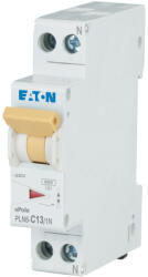 Eaton kismegszakító, 6 kA, 1P+1N 1TE, pln6-c13/1n-de-263281 (263281)