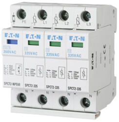 Eaton komplett túlfeszültség levezteő, c, három pólusú+n, uc=385V AC, spct2-385-3+npe-167624 (167624)