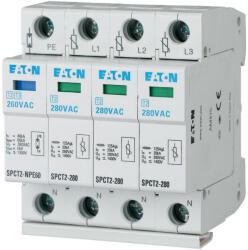 Eaton komplett túlfeszültség levezteő, c, három pólusú+n, uc=280V AC, spct2-280-3+npe-167620 (167620)