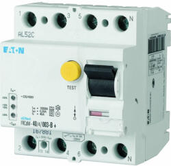 Eaton áramvédő kapcsoló 10kA négy pólusú, frcdm-63/4/003-g/b-167894 (167894)