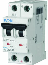 Eaton kismegszakító, 10kA, két pólusú dc, faz-c16/2-dc-279140 (279140)