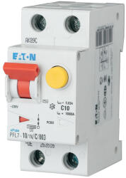 Eaton áramvédő kismegszakító 10kA, 1P+N (javaslat helyette 263517), pfl7-10/1n/c/003-de-263516 (263516)