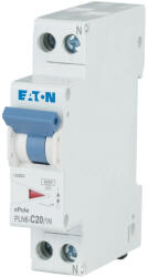 Eaton kismegszakító, 6 kA, 1P+1N 1TE, pln6-c20/1n-de-263283 (263283)
