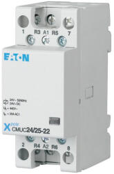 Eaton installációs kontaktor, 2z+2ny, 25A, 24V AC/DC, cmuc24/25-22-137402 (137402)