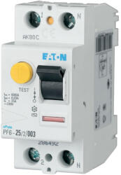 Eaton áramvédő kapcsoló 6 kA 2 P, 500MA, A típus, pf6-63/2/05-a-165779 (165779)