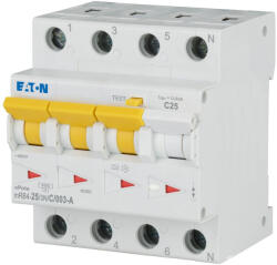 Eaton áramvédő kismegszakító 4, 5kA, 3P+N, mrb4-25/3n/c/003-a-120678 (120678)