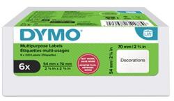 DYMO 2234188, 70mm x 54mm, diszkettekre, fehér, eredeti papírcímkék, 6 x 320 db (2234188)