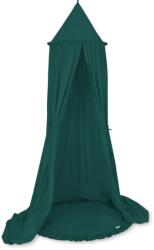  Készlet: függő pamut baldachin gyerekszobába és egy fodros szőnyeg - üvegzöld