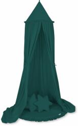  Készlet: gyerekszobai függő baldachin, fodros szőnyeg, üvegzöld párnák