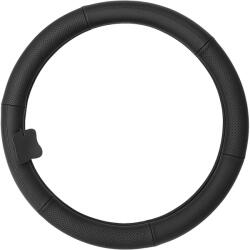 HD Bőr Kormányvédő 38 cm - Fekete, Lyukacsos Perforációval (DS02BK) (DS02BK38)