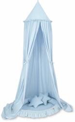  Készlet: gyerekszobába való függő baldachin, fodros fészek, kék párnák