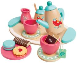 Hape Set ceai copii Hape din lemn accesorii bucatarie design colorat (E3207) Bucatarie copii