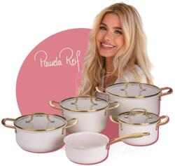 Fackelmann Set de oale Fackelmann x Pamela Reif 9 piese aluminiu reciclat pastell beige ceramica PFAS-free (66193)