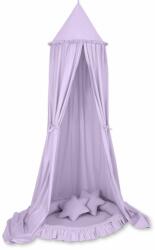  Készlet: gyerekszobába való függő baldachin, fodros fodros fészek, lila párnák