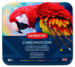 Derwent Creioane colorate profesionale Derwent cromaflow, 48 culori, cutie metal (DW2306013)