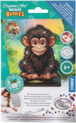 Craft Buddy Kit de broderie cu diamante Craft Buddy - Crystal Art Buddies: Cimpanzeu, 7 piese (CBCAFGR-31GEN042)