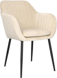  Emilia bársony homokszínű/fekete szék