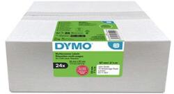 DYMO 2223590, 57 мм x 32 мм, многофункционални, подвижни, бели, оригинални хартиени етикети, 24 x 1000 бр (2223590)